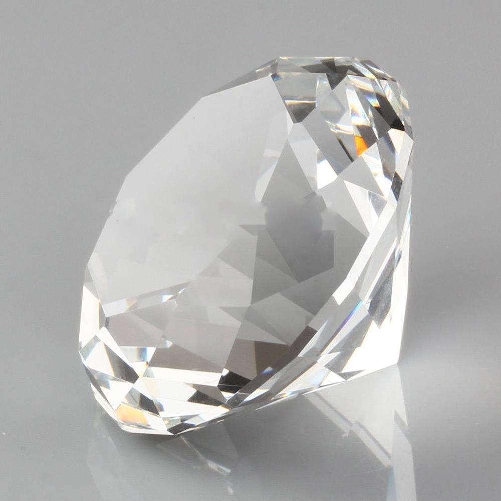 Paper Weight Crystal - Presse-papiers en verre diamant cristal clair,