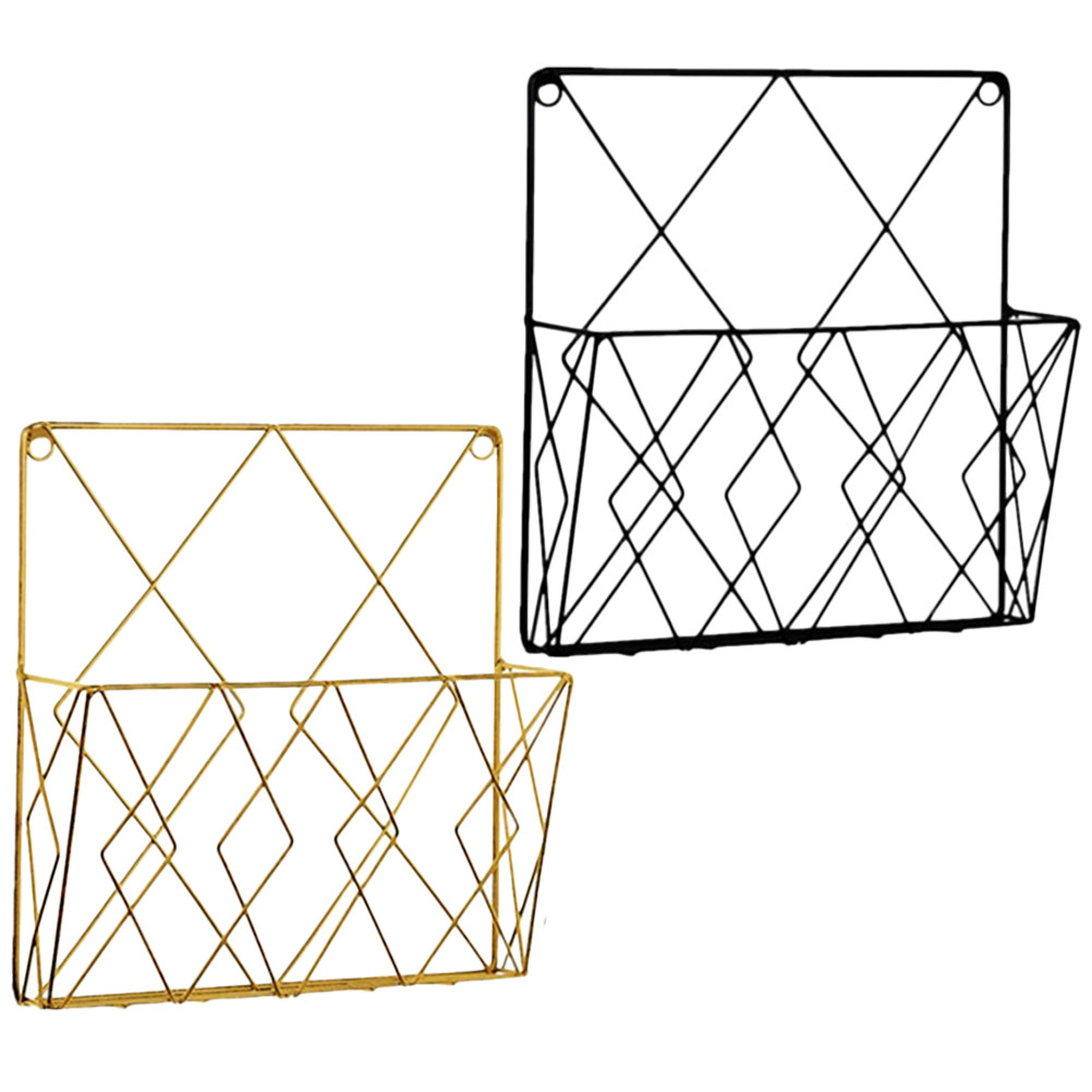 Magazine Holder Rack - 2 pièces Organiseur mural en métal