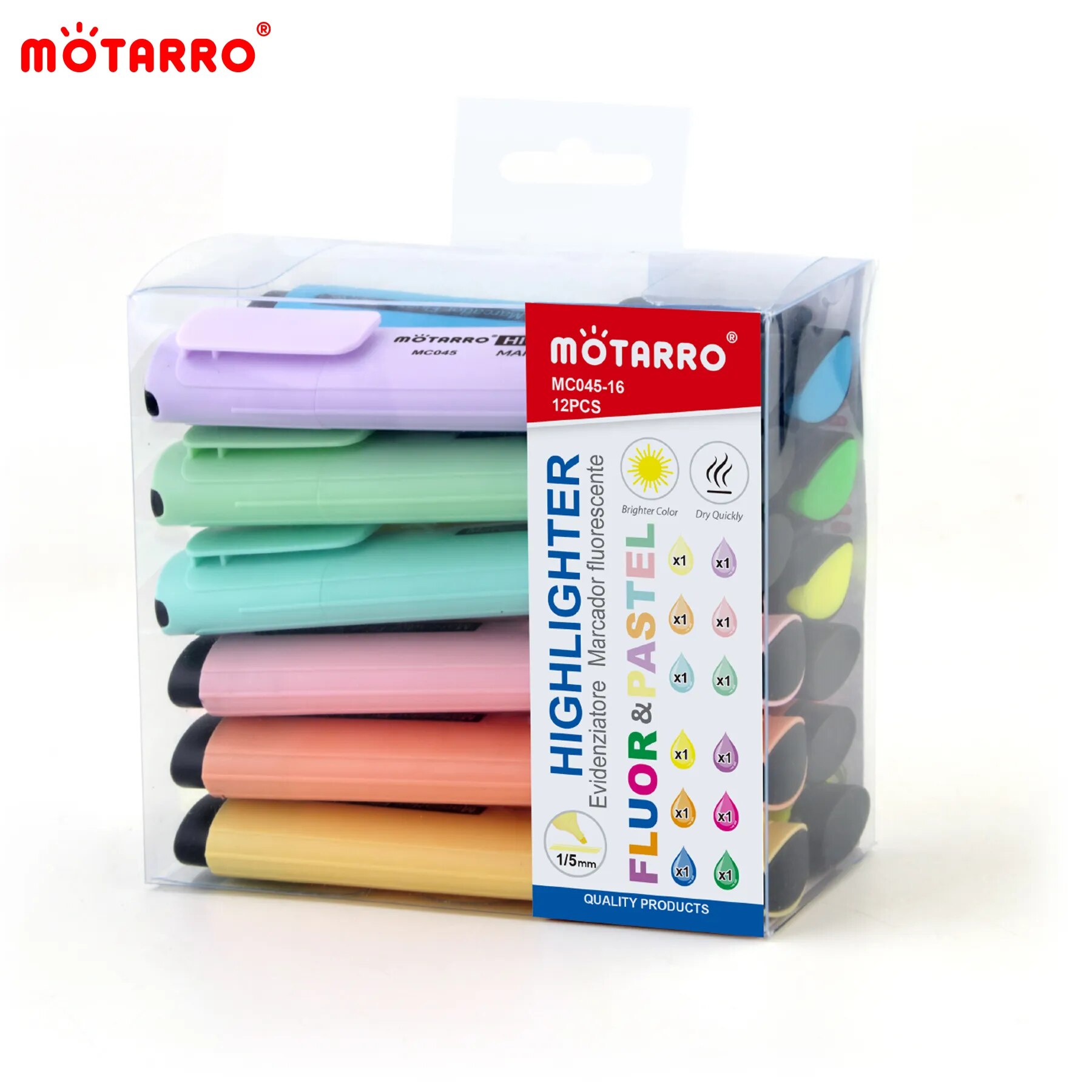 Stabilo Marker Boss - MOTARRO 12 pièces marqueurs de boîte