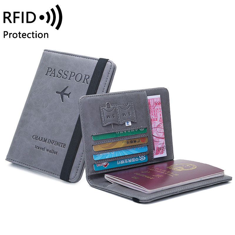 Index Card Holder - Porte-passeport unisexe en cuir PU –