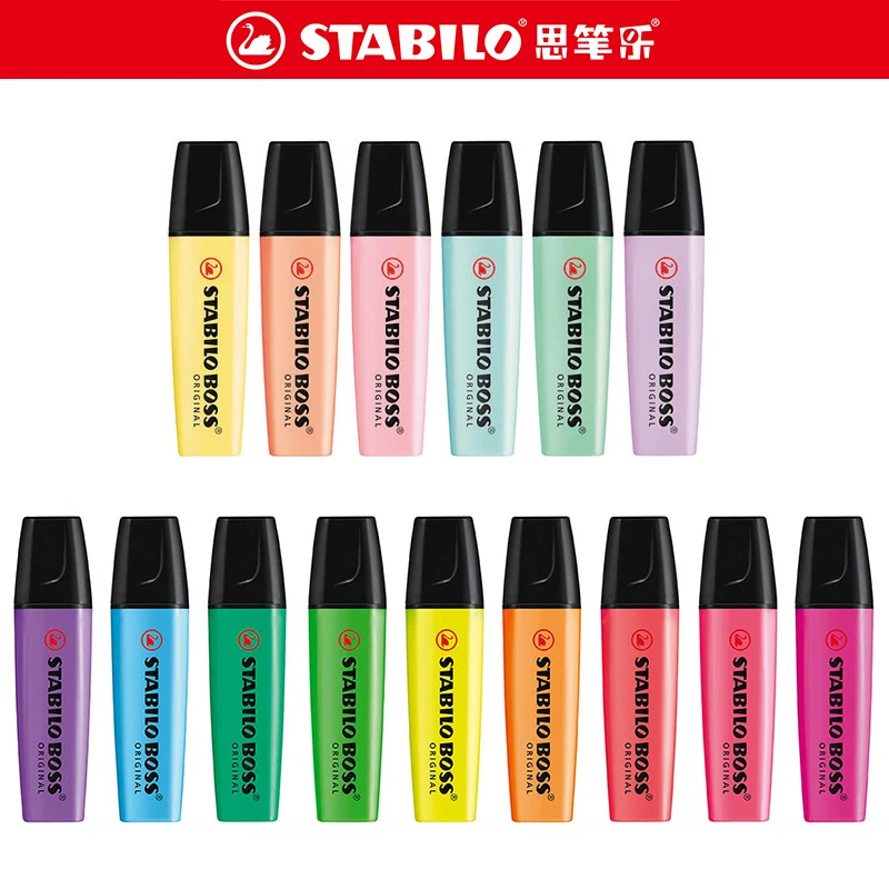 Stabilo Marker Boss - Surligneurs STABILO 5/9/14 couleurs, stylo marqueur
