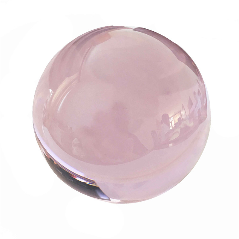 Paper Weight Crystal - Belle boule de cristal rose FengShui,