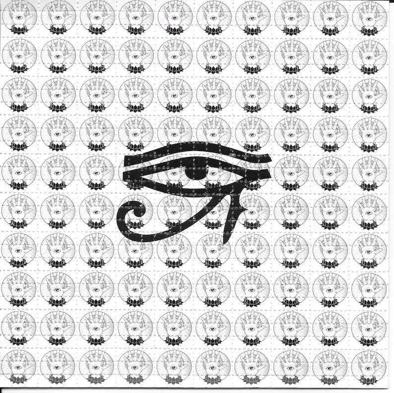 Ink Blotter Paper - Oeil de Providence psychédélique LSD sans