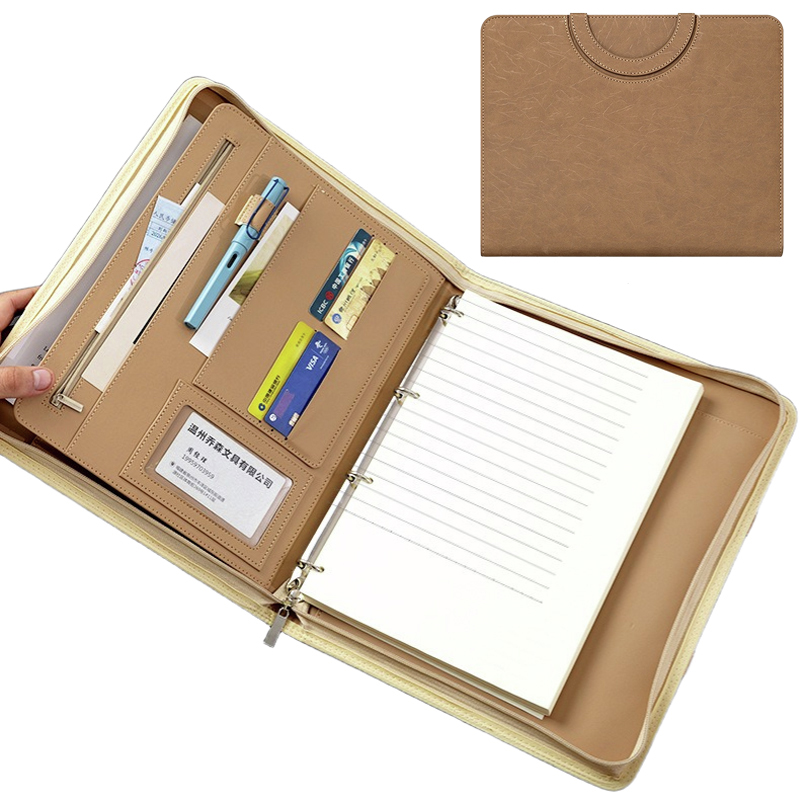 Binder A4 Lever - Porte-documents multifonctionnel A4 en cuir PU