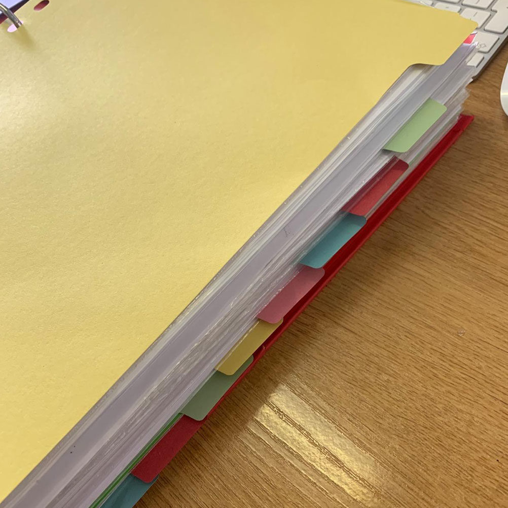 Tab Divider A4 - 12 séparateurs d'index A4, 11 trous,