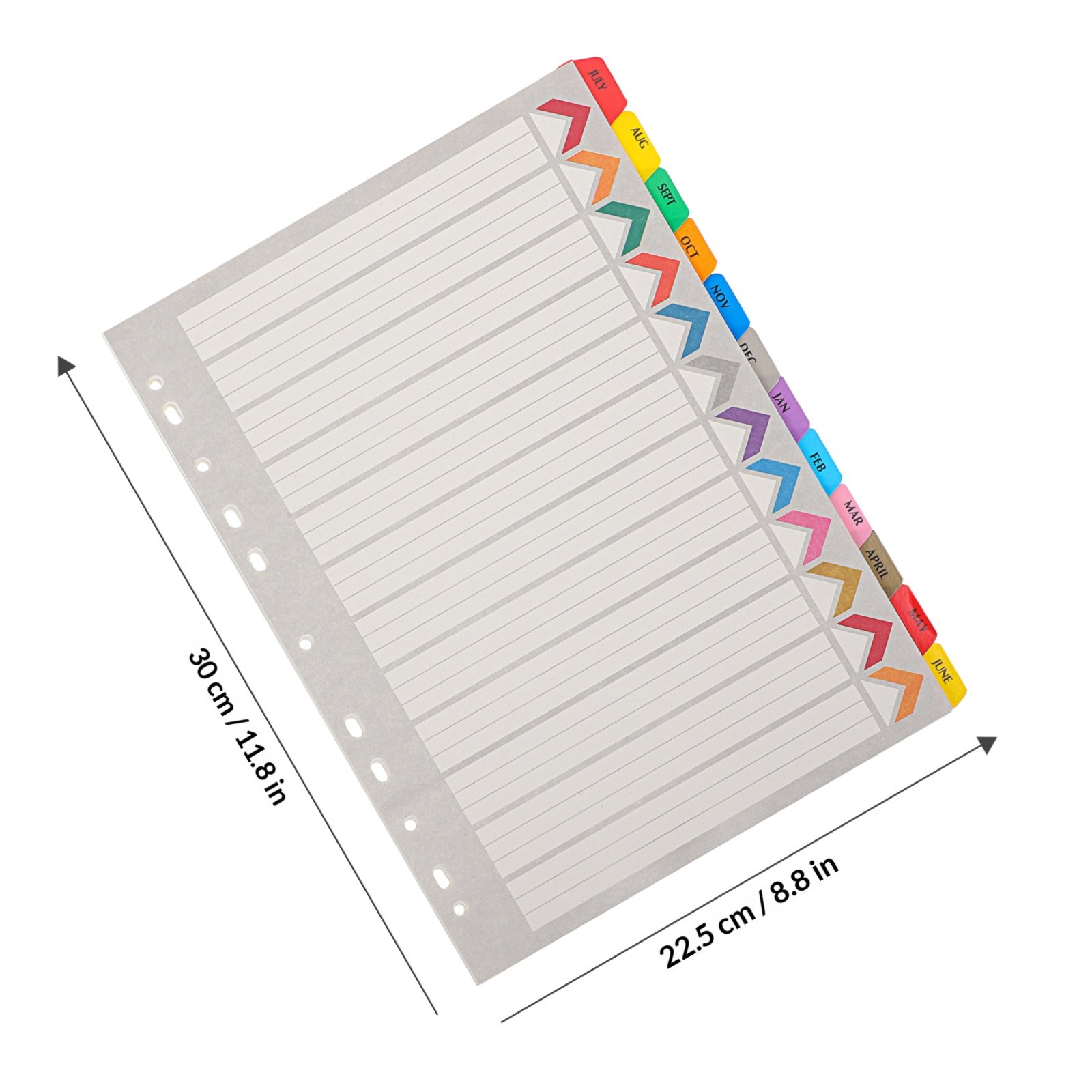 12 intercalaires détachables A - Tab Divider A4 avis et prix