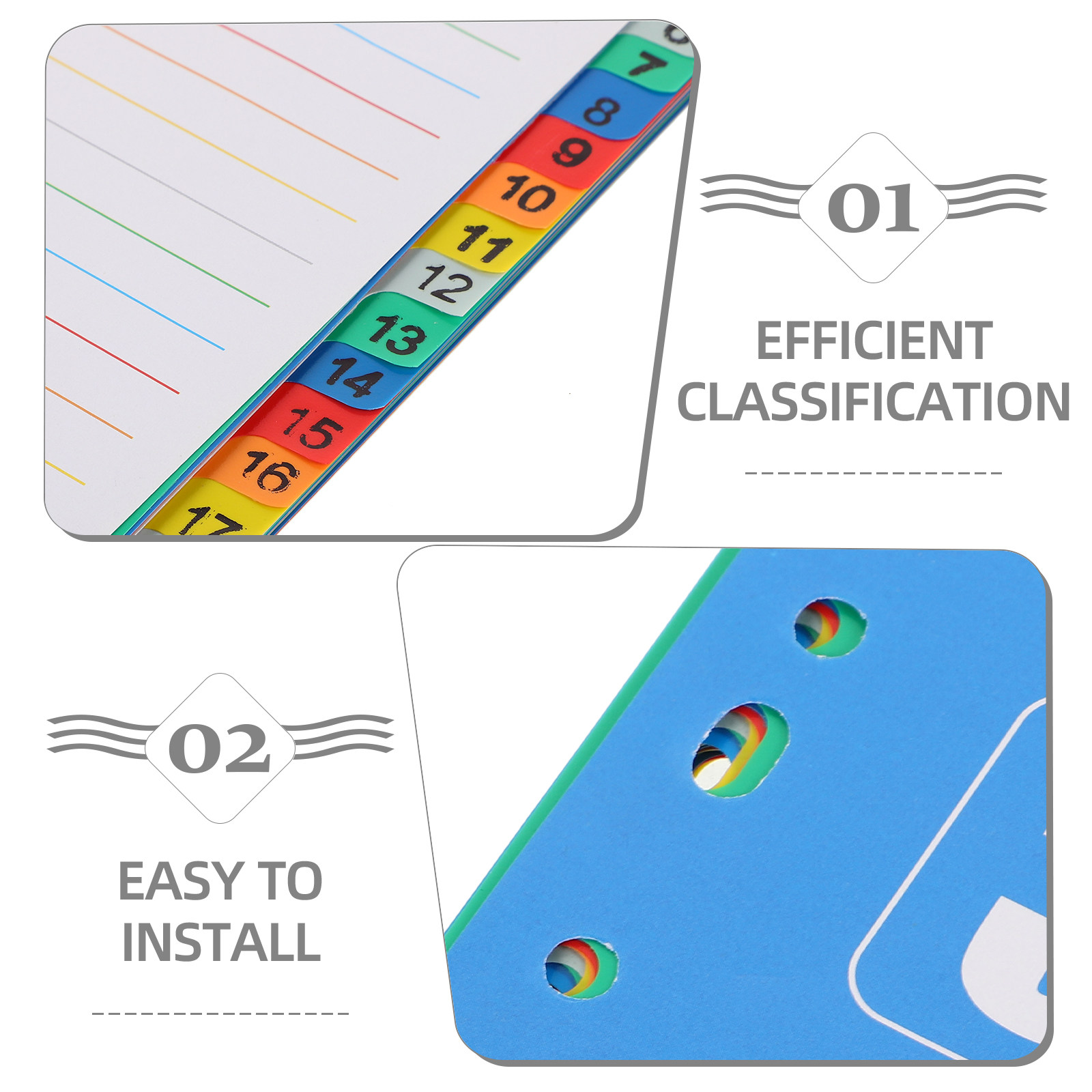1 ensemble de séparateurs d'in - Tab Divider A4 avis et prix