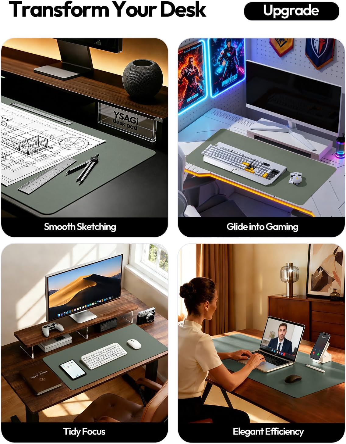 Protecteur de bureau en cuir,  - Leather Desk Pad avis et prix