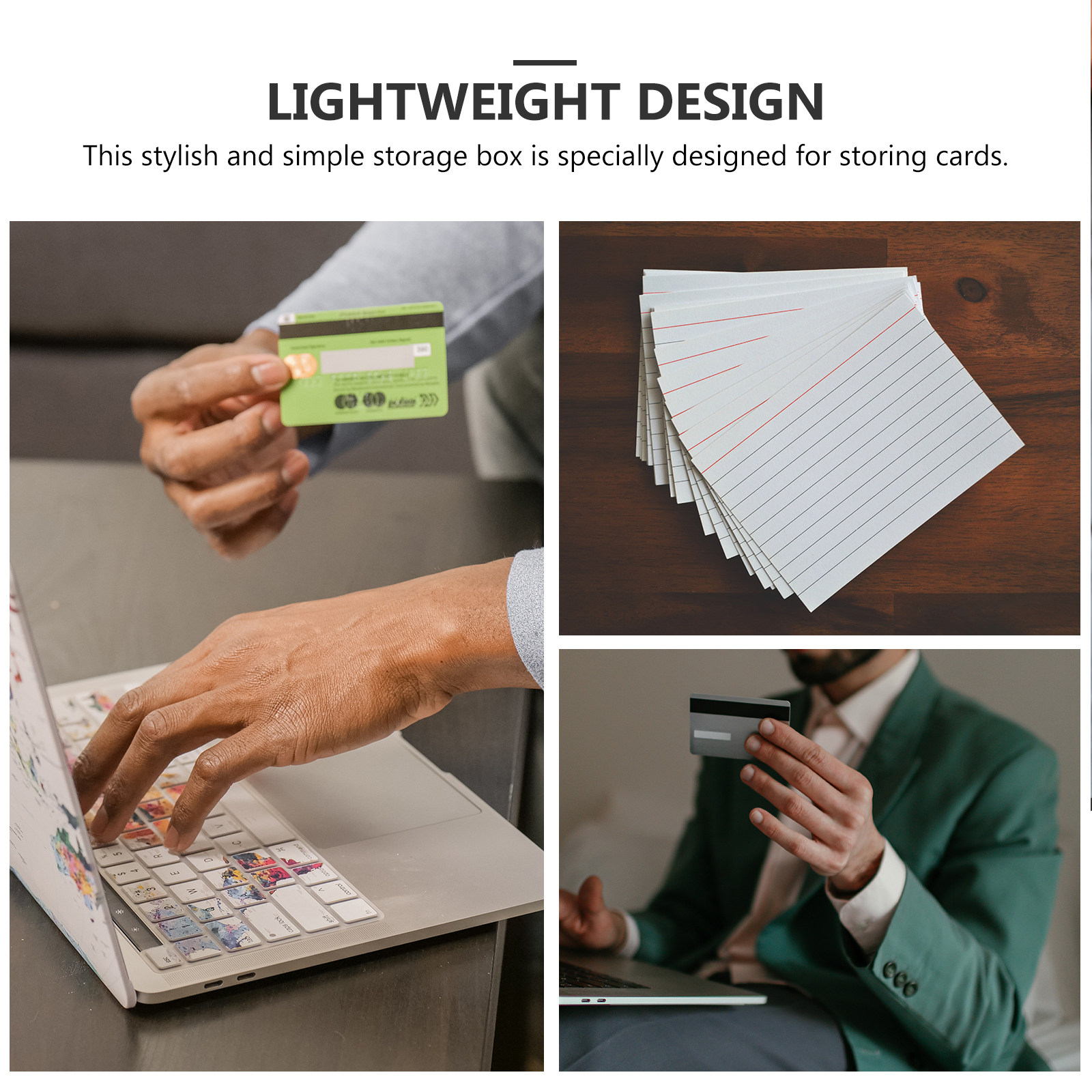 4 boîtes de rangement de burea - Index Card Holder avis et prix
